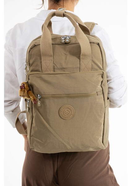 Sanmorris Unisex Suya Dayanıklı Krinkıl Kumaş Çok Gözlü Büyük Boy Laptop Okul ve Sırt Çantası fiyatları