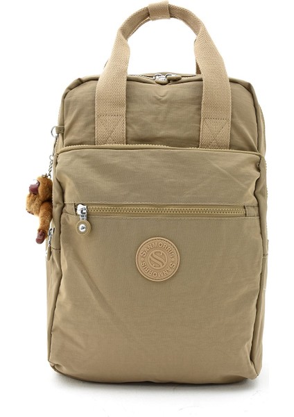 Sanmorris Unisex Suya Dayanıklı Krinkıl Kumaş Çok Gözlü Büyük Boy Laptop Okul ve Sırt Çantası modelleri