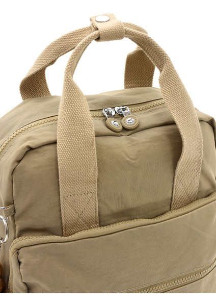 Sanmorris Unisex Suya Dayanıklı Krinkıl Kumaş Çok Gözlü Büyük Boy Laptop Okul ve Sırt Çantası