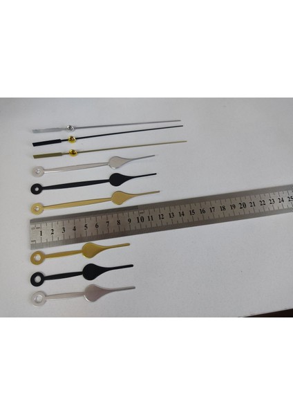 Sessiz Duvar Saati Mekanizması, 22 mm Uzun Şaft, Askılı, Beyaz, 1 Adet modelleri