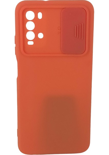 Xiaomi Poco M3 Uyumlu Kamera Sürgülü Mat Silikon Kılıf