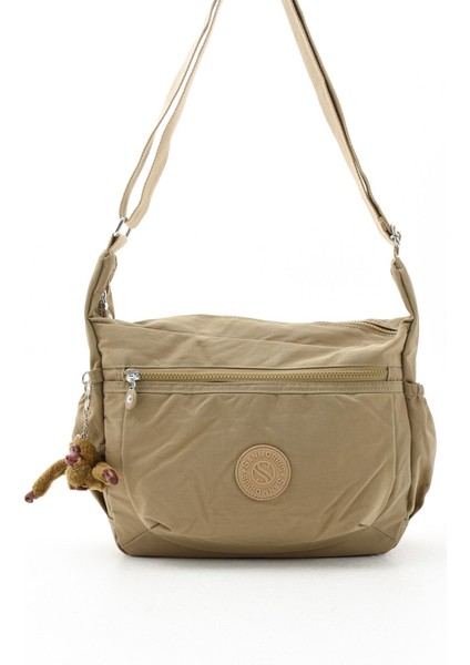 Sanmorris Unisex Suya Dayanıklı Krinkıl Kumaş Çok Gözlü Çapraz Okul, Seyahat ve Omuz Çantası 3045 modelleri