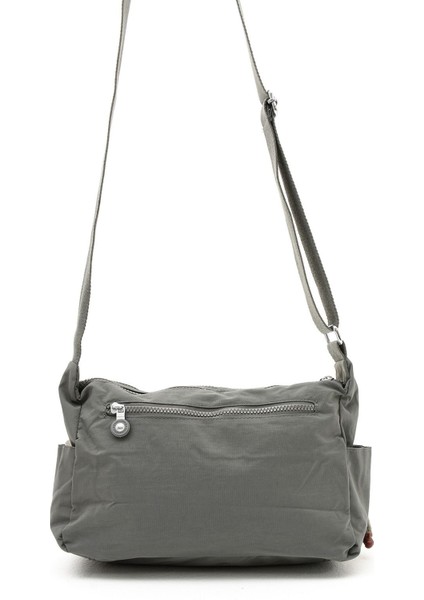 Sanmorris Kadın Orta Boy Bölmeli Suya Dayanıklı Krinkıl Kumaş Çapraz Askılı Omuz Çantası 3044