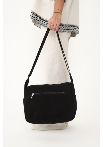 Sanmorris Kadın Suya Dayanıklı Paraşüt Kumaş Çok Gözlü Ayarlanabilir Çapraz Askılı Omuz Çantası 3054 indirimleri