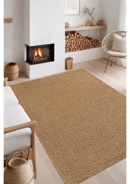 Konfor Jutem 0103 Büyük Ebat Jüt Hasır Bukle Örme Kilim Modern Oturma Odası Salon Halısı İç ve Dış Mekan Halısı fırsatları