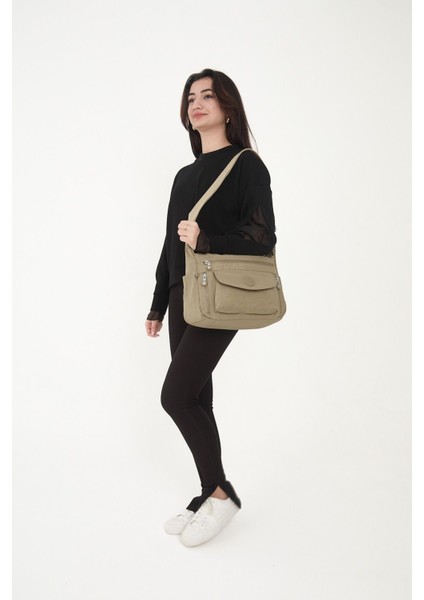 Sanmorris Kadın Suya Dayanıklı Krinkıl Kumaş Çok Gözlü Ayarlanabilir Çapraz Askılı Omuz Çantası fiyatları