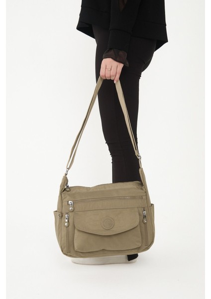 Sanmorris Kadın Suya Dayanıklı Krinkıl Kumaş Çok Gözlü Ayarlanabilir Çapraz Askılı Omuz Çantası modelleri