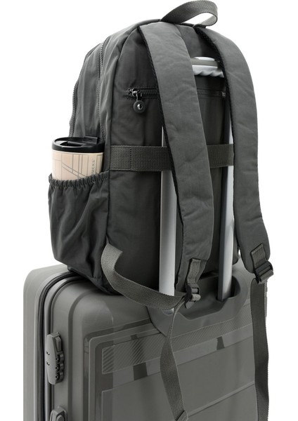 Sanmorris Unisex Suya Dayanıklı Kumaş Laptop Bölmeli Büyük Boy Okul ve Seyahat Sırt Çantası