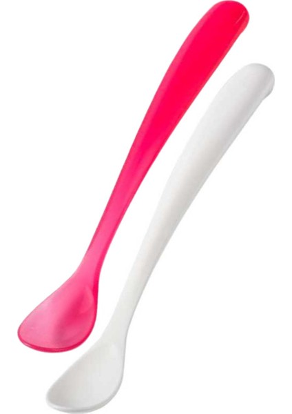 Ergonomik Beslenme Mama Kaşığı & Saklama Kutusu, Pembe & Beyaz, 6ay+, İkili Set fiyatları