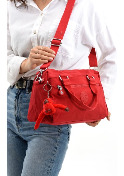 Sanmorris Unisex Büyük Boy Suya Dayanıklı Krinkıl Kumaş Çapraz ve Omuz Askılı Çanta fırsatları