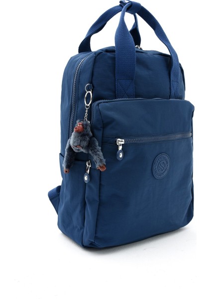 Sanmorris Unisex Suya Dayanıklı Krinkıl Kumaş Çok Gözlü Büyük Boy Laptop Okul ve Sırt Çantası fırsatları