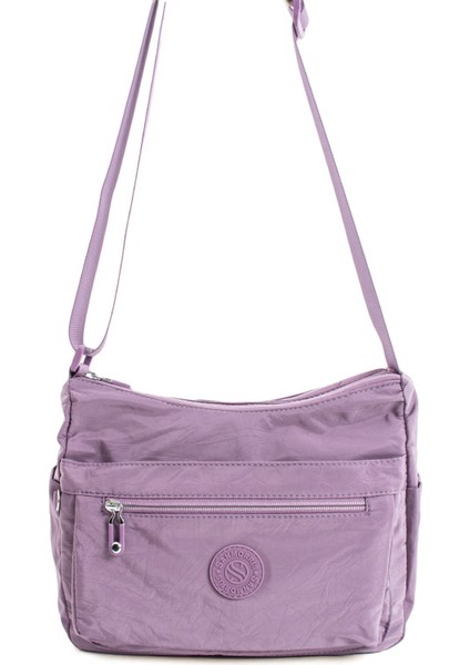 Sanmorris Kadın Çok Gözlü Suya Dayanıklı Paraşüt Kumaş Ayarlanabilir Çapraz Askılı Omuz Çantası 4008