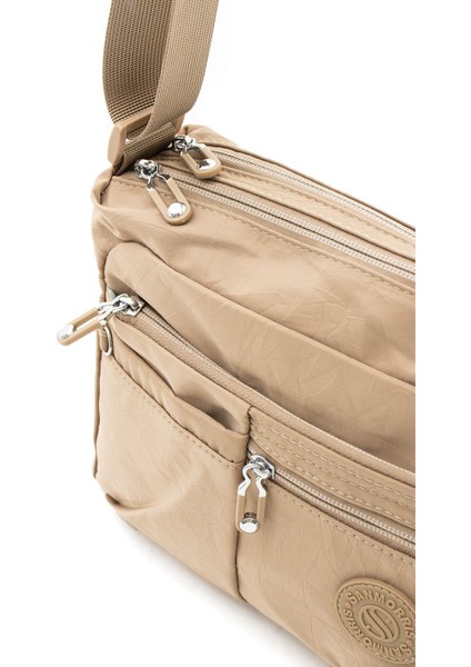 Sanmorris Kadın Çok Gözlü Suya Dayanıklı Krinkıl Kumaş Ayarlanabilir Çapraz Askılı Omuz Çantası 4006 fırsatları