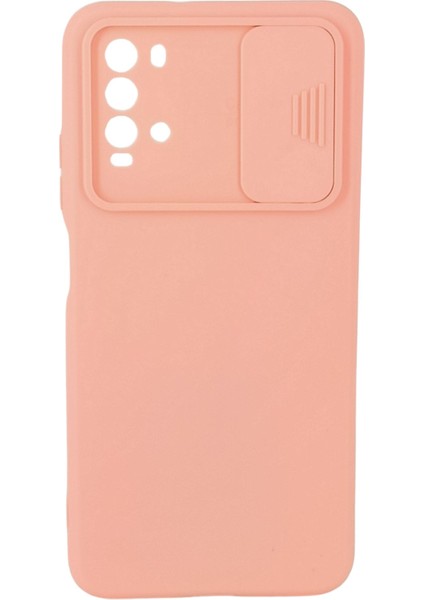 Xiaomi Poco M3 Uyumlu Kamera Sürgülü Mat Silikon Kılıf