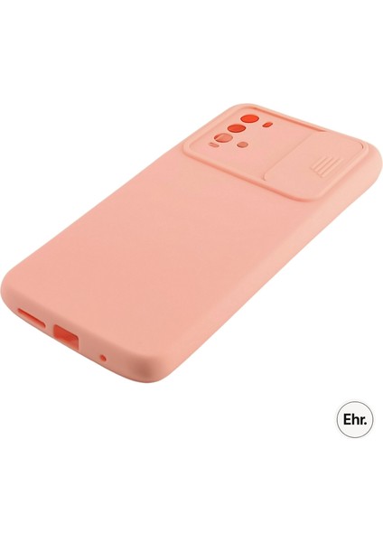 Xiaomi Poco M3 Uyumlu Kamera Sürgülü Mat Silikon Kılıf modelleri