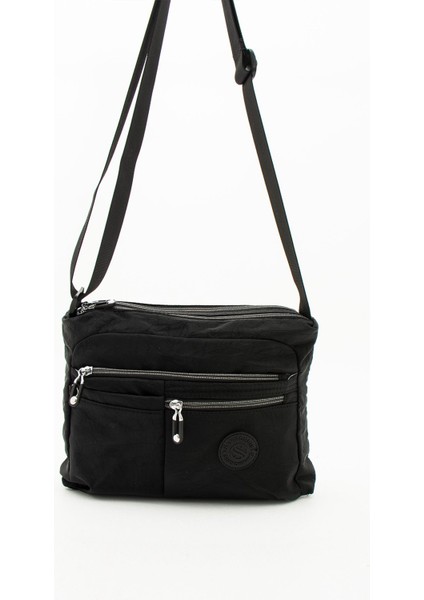 Sanmorris Kadın Çok Gözlü Suya Dayanıklı Krinkıl Kumaş Ayarlanabilir Çapraz Askılı Omuz Çantası 4006 indirimleri