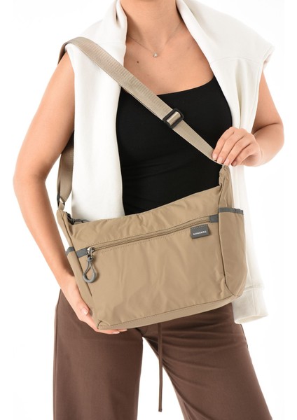 Sanmorris Kadın Suya Dayanıklı Paraşüt Kumaş 3 Gözlü Çapraz Askılı Seyahat ve Omuz Çantası 6013 modelleri