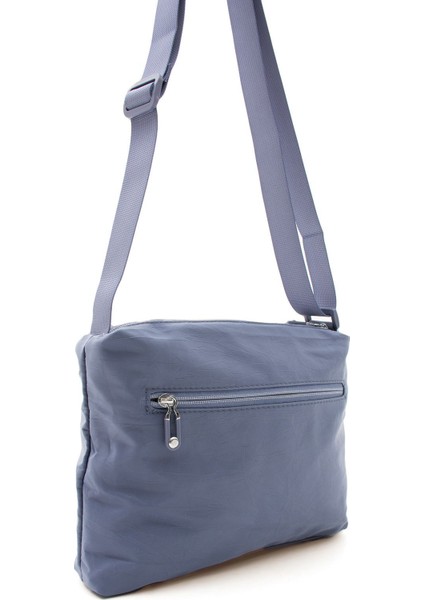 Sanmorris Kadın Çok Gözlü Suya Dayanıklı Krinkıl Kumaş Ayarlanabilir Çapraz Askılı Omuz Çantası 4006