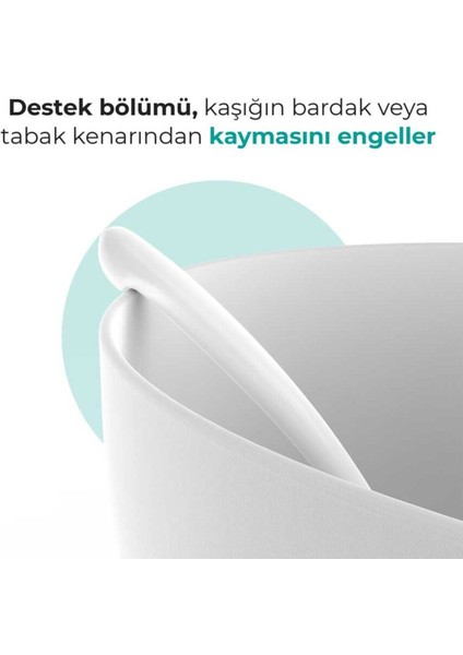Ergonomik Beslenme Mama Kaşığı & Saklama Kutusu, Mavi & Beyaz, 6ay+, İkili Set fırsatları