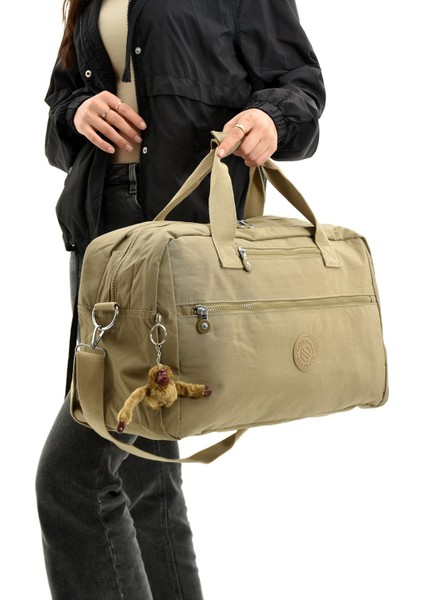 Sanmorris Unisex Suya Dayanıklı Krinkıl Kumaş Çapraz Askılı Seyahat ve Spor Çantası 3028