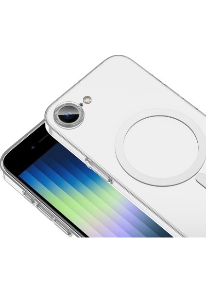 iPhone Uyumlu 16E Kılıf Zore M-Safe Şarj Özellikli Şeffaf Kamera Çerçeveli Porto Kapak fiyatları