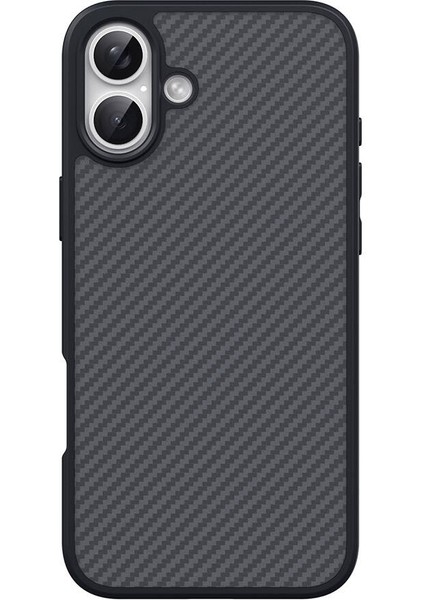 iPhone Uyumlu 16 Plus Kılıf M-Safe Şarj Özellikli Karbon Fiber Tasarımlı Zore Elnino Kapak