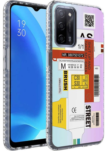 Oppo A54 4g Kılıf Airbag Kenarlı Renkli Desenli Silikon Zore Elegans Kapak-No2