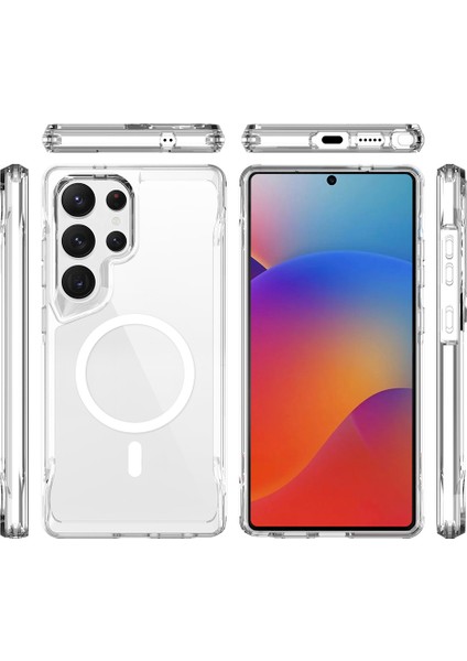 Galaxy Uyumlu S25 Ultra Kılıf Zore M-Safe Şarj Özellikli T-Max M-Safe Kapak
