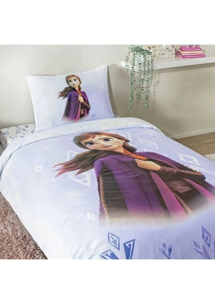 Lisanslı Disney Frozen Diamond Tek Kişilik 120X200 Lastikli Çarşaflı Pamuk Nevresim Takımı fiyatları