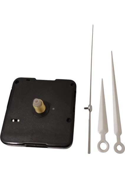 Sessiz Uzun Duvar Saati Mekanizması, Askısız, Siyah, Beyaz, 18 Mm, 1 Adet