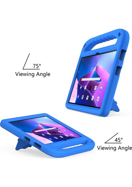Lenovo Tab M10 (3. Nesil) TAB-328F Kickstand Tablet Kılıfı El Tutacağı Düşmeye Karşı Eva Tablet Kılıfı-Mavi (Yurt Dışından) modelleri