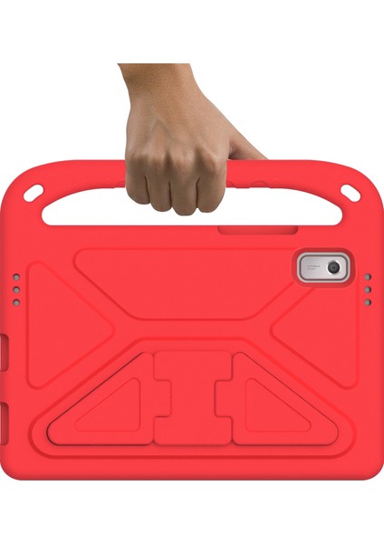Lenovo Tab M9 Kickstand Tablet Kılıfı El Tutacağı Eva Darbeye Dayanıklı Kapak-Kırmızı (Yurt Dışından) fırsatları