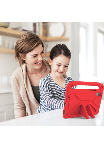 Lenovo Tab M9 Kickstand Tablet Kılıfı El Tutacağı Eva Darbeye Dayanıklı Kapak-Kırmızı (Yurt Dışından) indirimleri