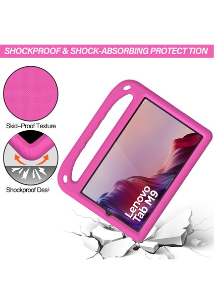 Lenovo Tab M9 Kickstand Tablet Kılıfı El Tutacağı Eva Darbeye Dayanıklı Kapak-Gül (Yurt Dışından) modelleri