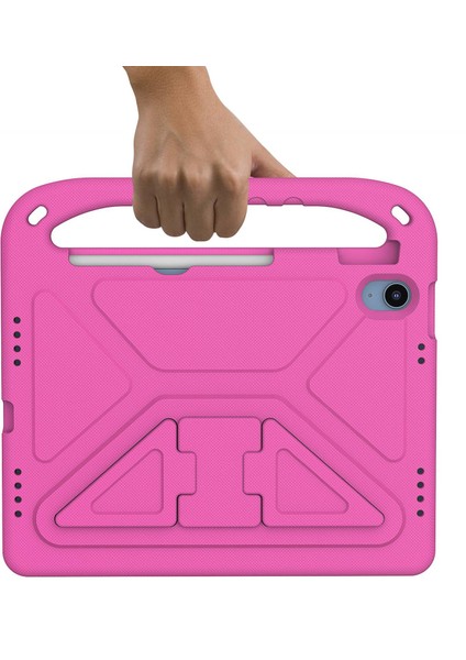 iPad (2025)/10.9 (2022) Taşınabilir El Tutacağı Eva Tablet Kılıfı Katlanabilir Destekli Darbeye Dayanıklı Koruyucu Kılıf-Gül (Yurt Dışından) fırsatları