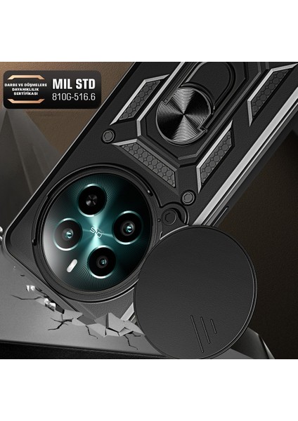 Realme 12 Plus Kılıf Magnetik Standlı Kamera Korumalı Zore Sürgülü Vega Kapak modelleri