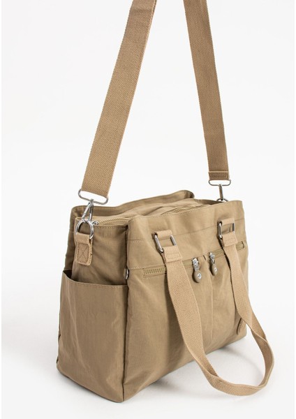 Sanmorris Kadın Büyük Boy Bölmeli Suya Dayanıklı Krinkıl Kumaş Çapraz ve Omuz Askılı Çanta 3026 fırsatları