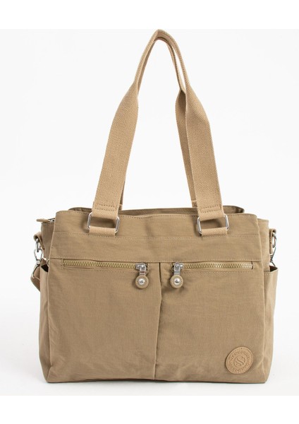 Sanmorris Kadın Büyük Boy Bölmeli Suya Dayanıklı Krinkıl Kumaş Çapraz ve Omuz Askılı Çanta 3026 indirimleri