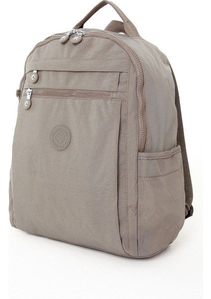 Sanmorris Unisex Suya Dayanıklı Krinkıl Kumaş Çok Gözlü Laptop Okul ve Sırt Çantası 3059