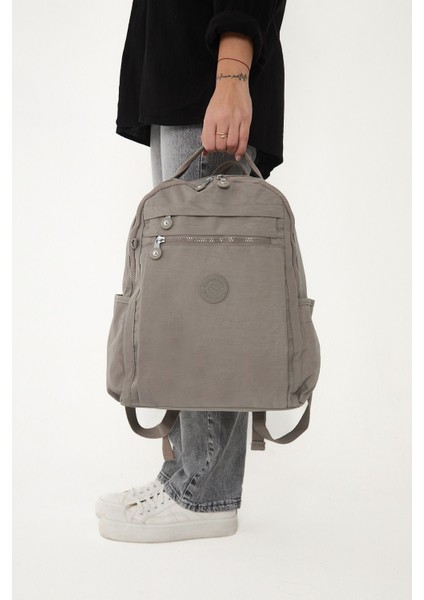 Sanmorris Unisex Suya Dayanıklı Krinkıl Kumaş Çok Gözlü Laptop Okul ve Sırt Çantası 3059 modelleri