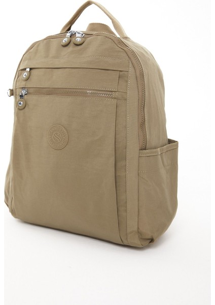 Sanmorris Unisex Suya Dayanıklı Krinkıl Kumaş Çok Gözlü Laptop Okul ve Sırt Çantası 3059