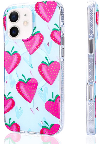 iPhone Uyumlu 11 Kılıf M-Safe Şarj Özellikli Zore Stilo Kapak-Pembe-Mavi