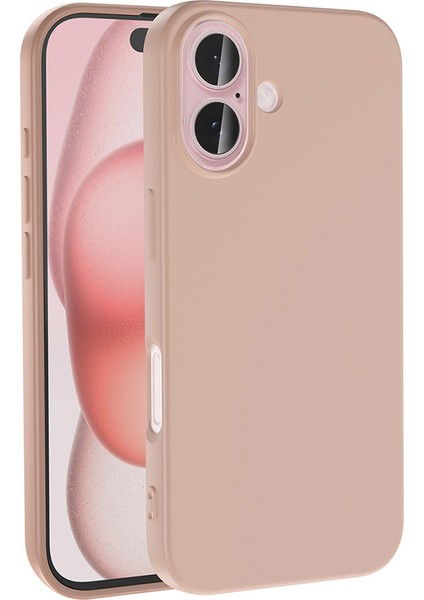 iPhone Uyumlu 16 Plus Kılıf Zore Lsr Lansman Kapak-Rose Brown