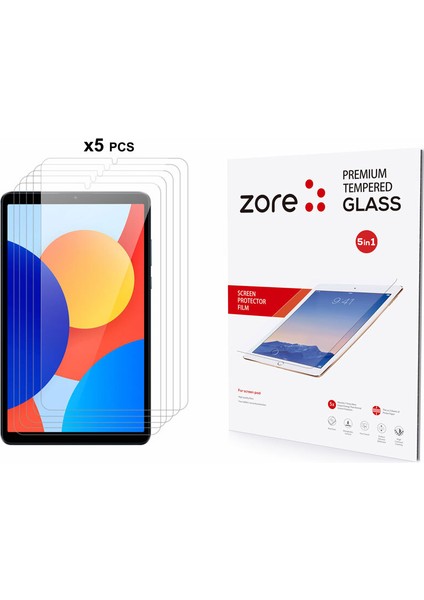 Xiaomi Uyumlu Redmi Pad Se 8.7 Zore 5in1 Tablet Temperli Cam Ekran Koruyucu