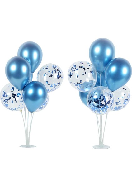7 Çubuklu Şeffaf Balon Süsleme Standı – Balon Dekorasyon Ayaklı Parti Süsleme Aparatı 7 Çubuklu Set