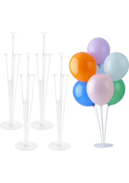 7 Çubuklu Şeffaf Balon Süsleme Standı – Balon Dekorasyon Ayaklı Parti Süsleme Aparatı 7 Çubuklu Set