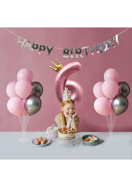 7 Çubuklu Şeffaf Balon Süsleme Standı – Balon Dekorasyon Ayaklı Parti Süsleme Aparatı 7 Çubuklu Set