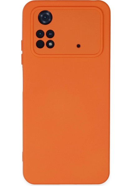 Xiaomi Poco M4 Pro 4g Kılıf Nano Içi Kadife Silikon - Turuncu Drstr