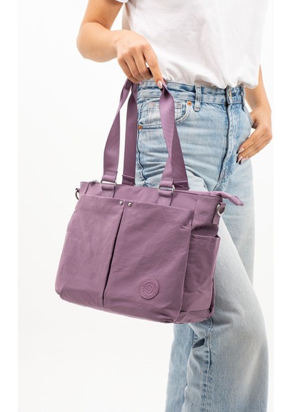 Sanmorris Kadın Çok Gözlü Kullanışlı Suya Dayanıklı El ve Omuz Çantası 4000