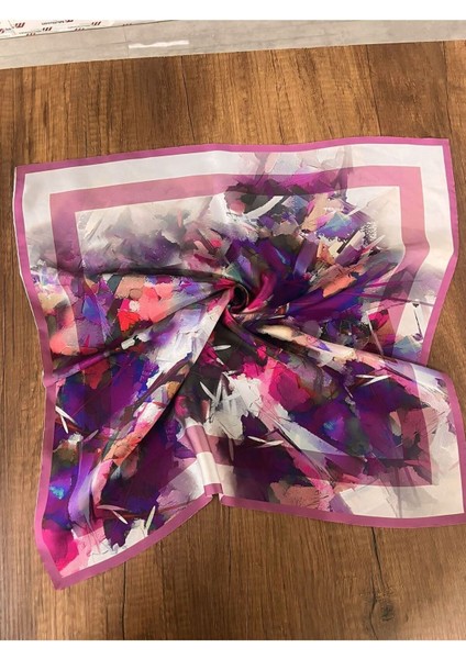 Şifon Saten Fular Desenli Fular Bandana Aksesuar fiyatları
